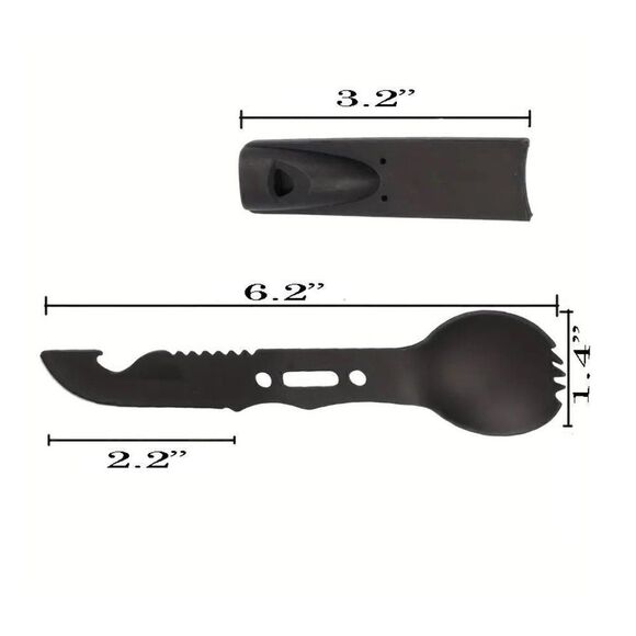 Personalized Camping Spork and Knife 6 in 1 Survival Multi Tool Spork, knife - Picture 2 of 7